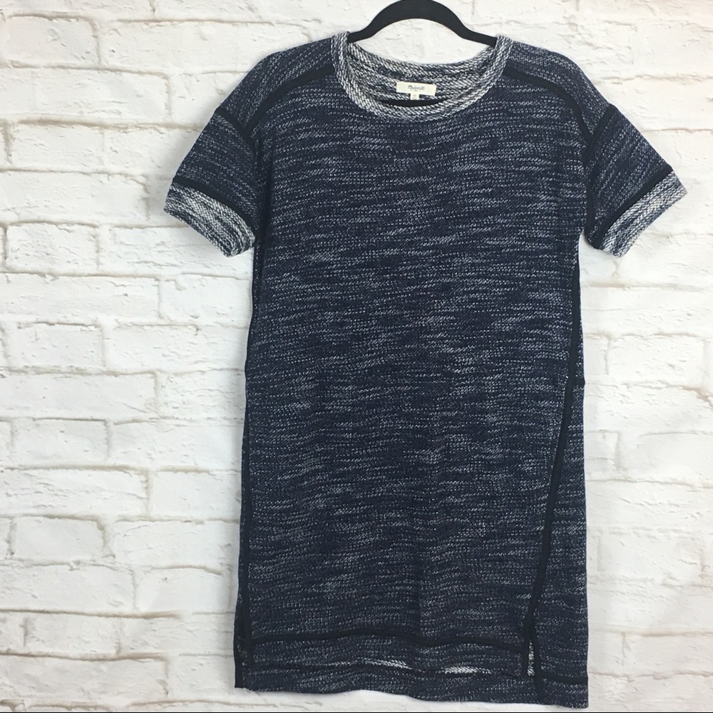 Madewell Blue Knit Short Sleeveless Sweater Dress - Picture 2 of 8